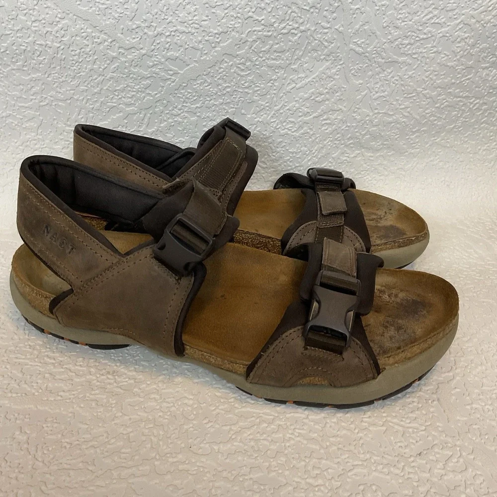 Naot Lappland Sandals Mens 43/10 Brown Slingback Strap‎ Comfort Shoe Gorpcore